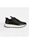 Men's Black Lace-Up Leather Sports Shoes - 2