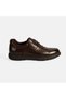 Men's Brown Desacomfort Lace-Up Leather Sports Shoes - 2