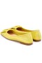 Women's Yellow Leather Ballerinas - 5