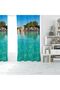 Sea Rock Landscape Digital Printing Single Wing Fon Curtain - 2