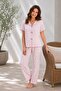 Venice Dream 100% Cotton Minimal Pattern Women's Pajama Setbreathable, Comfortable Home Wear Set - 6