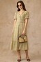 V-Neck Guipure Dress with Belt Accessory A.Haki̇ 9459-E - 3