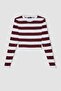 Slim Fit Striped Crew Neck Knitwear Sweater (24 Wn) - 8