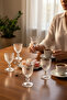 Line 64 ml Coffee Side Glass Cup – Striped Stylish Presentation Containers - 3