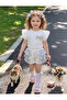 Girls' Ruffle Sequined Shorts Set - Set of 4 (Includes Buckle and Socks) - 4