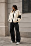 Black Women's Coat - Double Sided Design - 7