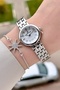 Silver Color 25 mm Women's Wristwatch with Gift Packaging