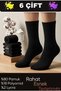 6 Pairs Long Men's Sports Socks White Black Striped Patterned Tennis Socks Sports Socks