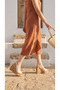High Wooden Look Sole Skin Buckle Summer Women's Wedge Sole Sandals Shoes - 8