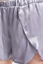 076 Women's Satin Bra Shorts Set Gray - 5