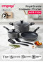 NCB 7104 7Pcs Granite Nonstick Cookware Set 5 Layer Aluminium Glass Lid Spatula 24cms 2