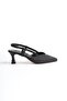 Miniparis Black Stiletto Open-Back Evening Dress Shoes - 5