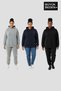 Women's Plus Size 3-Piece Set Sleeves and Skirt Ribbed Thin Hooded Sweatshirt Spr26Bswk957+3