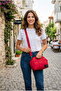 Red Puffer Gizli Burslu Clutch Hand/Shoulder Bag - 2