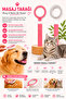 Metal Tip Massage Comb Cat and Dog Grooming Brush Pink - 2