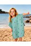 Organic Double Layer Patterned Muslin Poncho // Hooded // 60x50 Cm