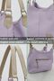 Myra Women's Lilac Pu Leather Casual Shoulder Bag Soft Tote Handbag - 5