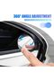2-Piece Car Blind Spot Mirror with Rain Guard, 2-in-1 Carbon Fiber Eyebrow for Rearview - 3
