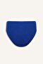Regular Fit Wrinkled Textured Blue Bikini Bottom E0209Ax25Sm - 5