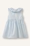 Striped Baby Collar Seersucker Textured Mini Dress Baby Girl H4778A526Sm - 8