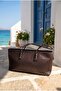 Mina Knitted Patterned Faux Leather Women's Hand and Shoulder Bag Brown - 2
