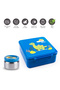 Dino Tritan Bento Lunch Box with Food Jar, 4 Compartments, Leakproof & Microwave Safe, 1.87L - 2