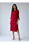 Women's Burgundy Buttoned Shirt Dress – Linea Fit |   Drapey Form |   Breathable Woven