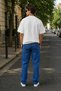 Rene 279 Men's Dark Blue Jean Trousers Straight Cut Normal Waist Comfortable Fit - 2
