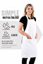 Simple kitchen apron with adjustable strap - 2