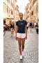 Logo Cindyna Short Women's Ecru Regular Shorts - 2