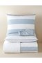 Lines & Dots Easy-Iron Double Duvet Cover Set with Sheets 200X220 cm Blue