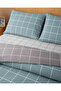 Gridline Easy-Iron Single Duvet Cover Set with Sheets 160X220 cm Seledon-Plum - 3