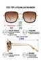 Small Square Gold-Gold Frame Brown Glass Minimal Sunglasses High Quality Ce Certificate - 7