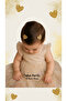 Glittery Gold Heart Hairless Baby Hair Clip (Hair Clip for Babies with Less Hair)