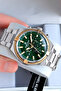 Exclusive Gift Men's Wristwatch 3Atm Waterproof Silver Green Color Steel Band Dke2136C1 - 5