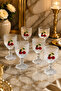 6-Piece Crystal Glass Coffee Cup Cherry Glass Cherry 75ml - 2