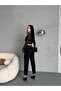 Women's High Waist Elastic Carrot Cut Collet Fabric Pants - 8