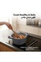 24-Piece Nonstick Cookware Set with Detachable Handle, PFOA-Free Healthy Cooking Set - Black - 7