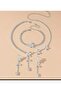Stone Necklace Earrings Bracelet Triple Set - 4