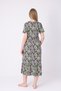 Women's Cotton Modal Fabric Button Detailed Patterned Stylish Dress 8137 - 7