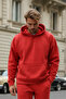 Men's 3 Thread Oversized Kangaroo Pocket Elasticated Cuffs Sweatpants Set - Home Wear - 2