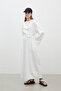 OVERSIZE-BAUMWOLLKLEID ECRU - 6