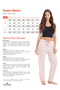 Women's regular fit classic cut viscose elastic waist bow detailed printed pink pajama bottoms - 4