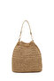 Women's Beige Long Strap Drawstring Straw Handbag 26Sbd2755M7 - 3