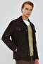 سترة جلدية من الجلد السويدي البني للرجال من Icardi 23wgd650710 - 3