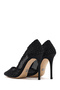 Women's Black Stone High Thin Heels Genuine Leather Stiletto,High Heels Shoes 25Afd1206Ts - 6