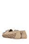 Women's Beige Tasseled Suede Leather Loafer 26Pfd202310 - 7