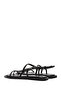 Women's Black Leather Flip-Flop Sandals 26Sfd270918 - 6