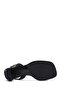 Women's Black Ankle Buckle Thick Heeled Shoes Genuine Leather Sandals 25Sfd131218 - 5