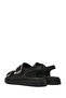 Women's Black Thick-Soled Leather Comfort Sandals 26Sfd340518 - 6